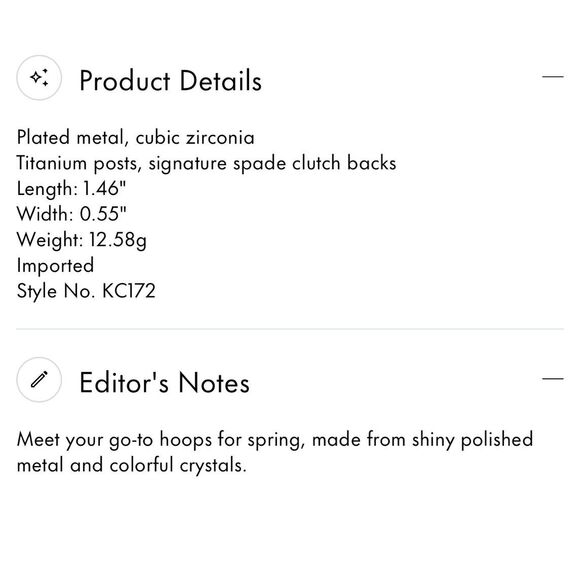 Kate Spade NEW earrings - Greenhouse floral hoops - Picture 7 of 8